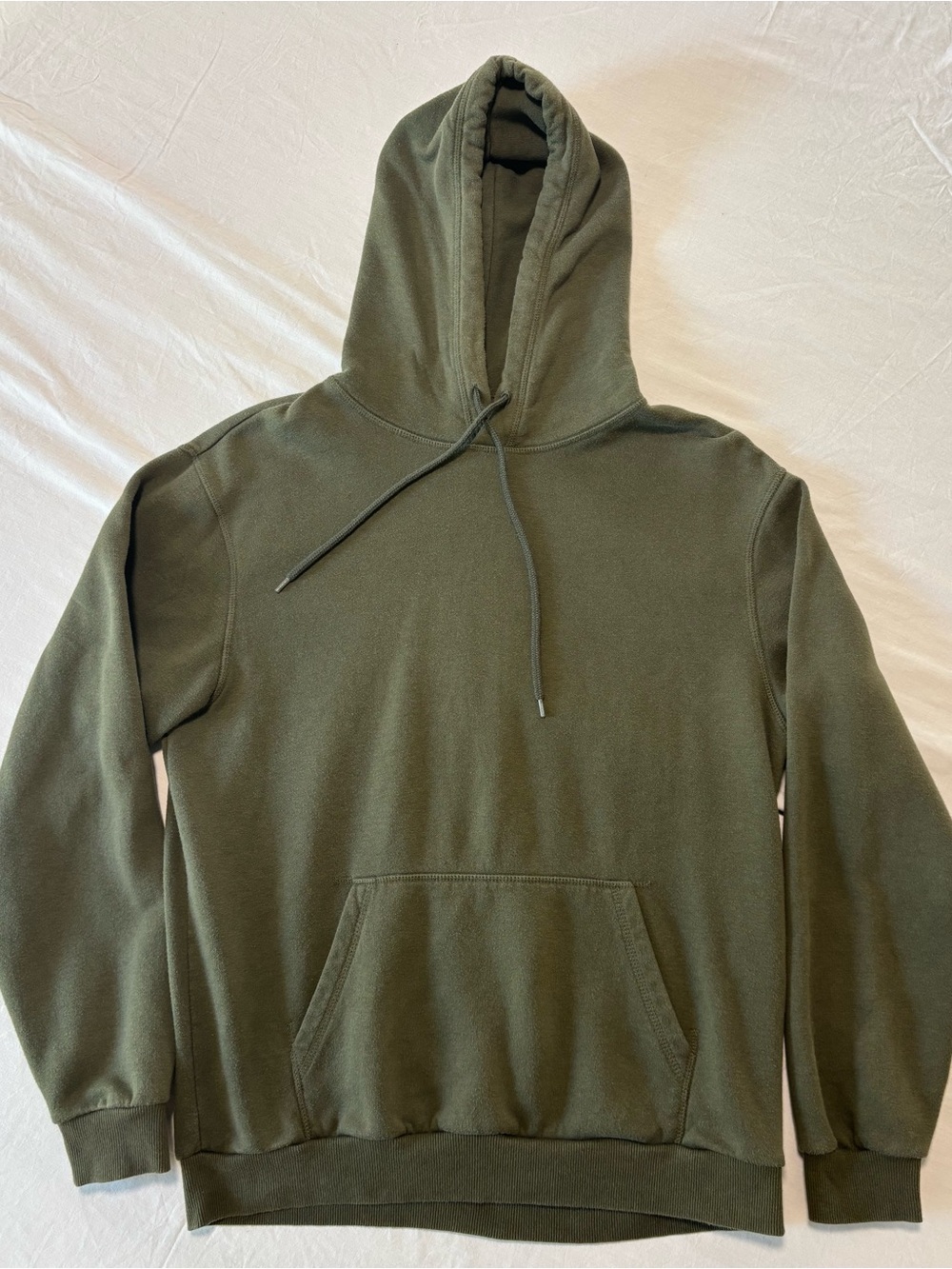 Divided Olive Hooded Pullover Sweatshirt